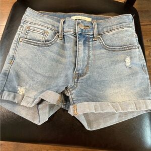 PACSUN Super Stretch Shortie Distressed Jean Shorts Size 24